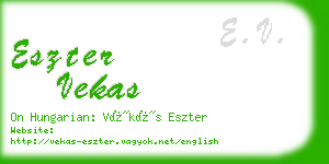 eszter vekas business card